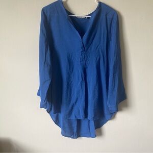 Soft Surroundings Blue Tunic Blouse